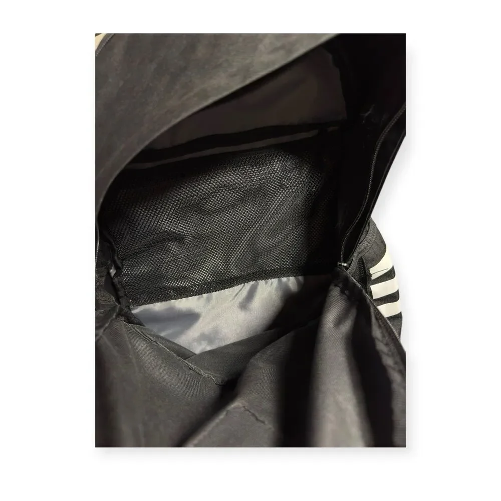 Adidas Originals Black Backpack Black 3 Stripe School Pack‎ Travel